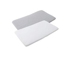 Bébé Confort Set mit 2 Bettlaken für Matratzen, Reisebett Compact Iris 2 in 1, weiß/grau