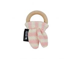 Minene UK Beißring aus Holz, Hasenmotiv, Pink