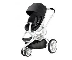 Quinny Moodd Kinderwagen, mit automatischer Aufklappfunktion, Ruheposition in beide Fahrtrichtungen, modernes Design, ab der Geburt bis ca. 3,5 Jahre, black irony