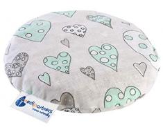 Kirschkernkissen Wärmekissen Körnerkissen für Babys 180g rund 15cm Öko Natur 100% Baumwolle Medi Partners Wärme + Kältetherapie Massagetherapie (minze Herze)