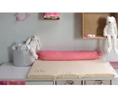 ToTs by Smartrike 250-102 Wickelauflage, Joy Rabbit, mit extra Nackenrolle, Bezug 100 Prozent Baumwollsatin, 80 x 58 x 4 cm, pink
