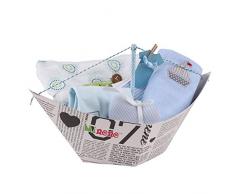 Minene Barquito Geschenkbox, inkl. Body Wandleuchte, Musselin XXL, Bandana, Voile mit Wandleuchte und Herzlein mit Stoff blau