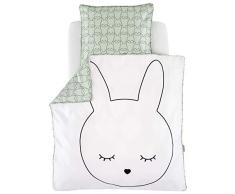 Träumeland TT18103 Bettwäsche Kuschelhase 80/80 + 35/40, mehrfarbig