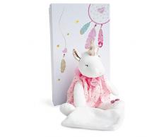 Doudou et Compagnie DC3543 ATTRAPE-REVE - LICORNE Marionette mit Decke, rosa