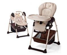 Hauck Sit’n Relax Newborn Set – Neugeborenen Aufsatz und Kinderhochstuhl ab Geburt, mit Liegefunktion / inkl. Spielbogen, Tisch, Rollen / höhenverstellbar, mitwachsend, klappbar, Zoo (Braun)
