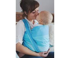Little Frog 6111 Gewebte Baby Tragetuch, Größe 5, Blue Euclase, blau, 220 g