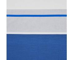 Meyco 413034 Bettlaken mit Biese BRIGHT BLUE 100% Baumwolle, 75x100 cm, Blau-Weiß