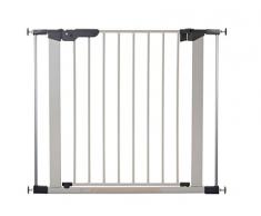 BabyDan Premier Türschutzgitter / Treppenschutzgitter zum Klemmen, 86 - 93.3 cm, - hergestellt in Dänemark und vom TÜV GS geprüft, Farbe: Silber / Schwarz