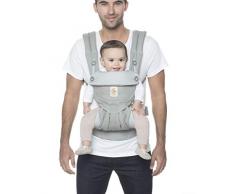 Ergobaby Babytrage Kleinkind bis 3 Jahre (5.5 bis 20 kg) grau Carrier 360 BC360PEARL / Ergonomische Babytragetasche für Rücken Bauch und Hüfte