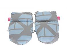 1 Paar Handwärmer Muffs für Kinderwagen - aus Softshell (Schiffe blau)