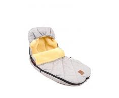 Kaiser 65130323 Premium Lammfell Fußsack für Bugaboo with Hoody, light grey melange, grau