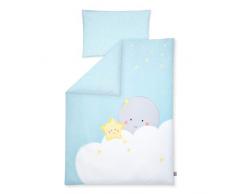 Kinderbettwäsche 100x135 + 40x60 cm, 100% Baumwolle, Made in Germany, Starlight