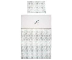 bebe-jou design 150455 Bettwäsche 2 teilig 100 x 135 + 40 x 60 cm, grün