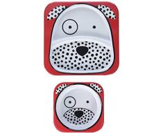 Skip Hop Melamin Geschirrset, Kinderteller und Breischale für Kinder, Dalmatiner Dax, mehrfarbig