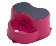 Rotho Babydesign TOP Kinderschemel, Anti-Rutsch-Trittfläche, TOP, Swedish Rose (Rot), 200050267