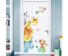 Cartoon Tiere Wandaufkleber Affe Giraffe Elefant Wandaufkleber für Kinderzimmer Baby Kinderzimmer Wanddekoration