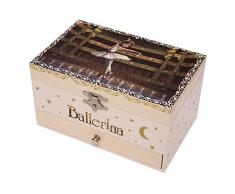 Trousselier - Ballerina der Film - Musikschmuckdose - Spieluhr - Ideales Geschenk für junge Mädchen - Phosphoreszierend - Leuchtet im Dunkeln - Musik Schwanensee - Farbe elfenbein