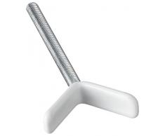 ABUS Klemm-Adapter Henry für Tür- / Treppengitter Finn - zur Montage an Geländerstreben - variabel - universal - 2 Stück - weiß - 73154