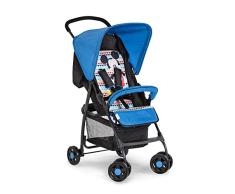 Hauck Sport Leichter Buggy bis 18 kg mit Liegefunktion ab Geburt, klein klappbar, Sonnenverdeck, großer Korb, mickey geo blau