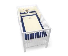 Sterntaler Bett-Set, Kopfkissen, Bettdecke und Bett-Nestchen, Schaf Stanley, Alter: Für Babys ab der Geburt, Beige/Blau