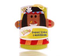 XKKO CTNBG022A Waschhandschuh mit Handpuppe 100% Baumwolle, mehrfarbig