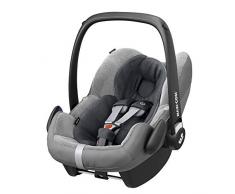 Maxi-Cosi Sommerbezug, passend für Maxi-Cosi Pebble Plus / Rock Babyschale, Schonbezug für den Autositz für die warmen Sommertage, fresh grau