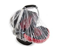 Hauck Universal Regenverdeck für Babyschale (z.B. Zero Plus, Comfort Fix), gute Luftzirkulation, Griff Öffnung – Transparent