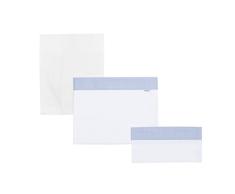 Cambrass 40993 3-teiliges Set für Babybett 70: Bettlaken Spannbettlaken, Kopfkissen Pic, 120x180 cm, blau