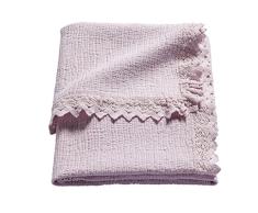 Sonnenstrasse 11 2532002 Babydecke / Kuscheldecke Wrinkled Lace Spitze 75 x 100 cm, hellrosa