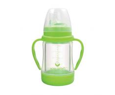 Green Sprouts 124900-500-26 Sip n Straw Glasflasche mit Trinkhalm, ab 6 Monate, grün