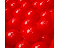 KiddyMoon 300 ∅ 6Cm Kinder Bälle Für Bällebad Spielbälle Baby Plastikbälle Made In EU, Rot