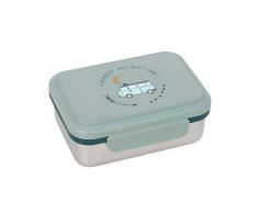 LÄSSIG Kinder Brotdose Edelstahl Lunchbox Frühstücksbox nachhaltig Kindergarten Schule/Adventure Bus