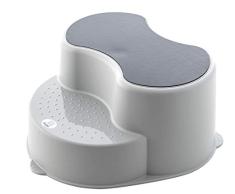 Rotho Babydesign TOP Kinderschemel, Anti-Rutsch-Trittfläche, Stone Grey (Grau), 20005 0286