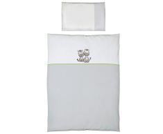Ceba Baby – Bettwäsche 2-teilig 100 x 135 Für Babybett grau Zebra