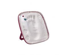 Baby Art One Step Geschenkbox zur Geburt oder Taufe, Hello Baby Treasure mit Hand oder Fußabdruck zum aufstellen oder aufhängen, burgundy, rot