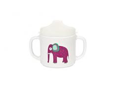 LÄSSIG Tasse Trinklernbecher Schnabeltasse Kinder Baby Kleinkind mit Henkeln rutschfest spülmaschinengeeignet/Cup Wildlife Elephant