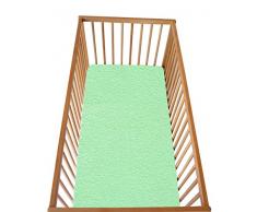 Cosing 332-101-04 Baby Spannbettlaken/ Spannbetttuch Frottee Für Kinderbett, grün