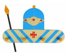 Niermann-Standby 929 - Garderrobe Ritter - Hier hängt der kleine Ritter sein Rüstung auf. Garderobe auf Holz mit 4 Haken