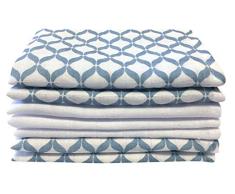 Motherhood Baby Waschtücher aus Baumwoll-Musselin, Baby Waschlappen - (7 Stück), 30x30 cm, Öko-Tex Standard 100, Blau Classics 2017