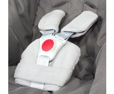 ByBoom - Gurtpolster Set - universal für Babyschale, Buggy, Kinderwagen, Autositz (z.B. Maxi Cosi City SPS, Cabrio, Cybex Aton usw.); In vielen Farben; MADE IN EU, Farbe:Grau
