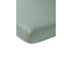 Meyco 564022 Jersey Spannbetttuch, Stone Green, 60x120cm (Kinderbett) 100% Baumwolle