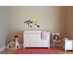 ISI mini 8810081A Wand Tattoo mit Nachtlicht - Wandlampe Mumbo, schwarz
