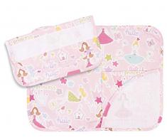 Filet Frühstücksbrettchen aus Baumwolle, mit Serviette und Umschlag, Aida-Einlage aus Leinen, 100% Made in Italy, 200 g