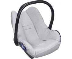 Original Dooky Seat Cover Schonbezug Light Grey Uni für Babyschale Universalgröße geeignet für 3 und 5 Punkt Gurtsystem Autositz, für Altersgruppe 0+, grau