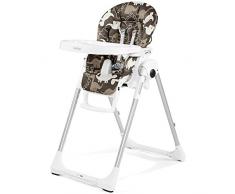 Peg Perego HPPZX1DPMA Hochstuhl mit Baby-Liegefunktion, Prima Pappa Zero3, Dino Park Marrone