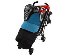 Fußsack/COSY TOES kompatibel mit Koochi pushmatic Kinderwagen Ocean Blau