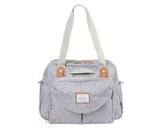 Baba, Wickeltasche Genève II, anpassbar, großes Fassungsvermögen, mehrere Fächer, abnehmbare Fronttasche, Wickelauflage, Isolierte Lunchtasche, Kinderwagenbefestigung, Tiny Clouds