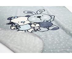 PICCOLA Haus Family Raschel Überwurf, Kinder, grau und blau