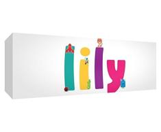 Feel Good Art Lily Galerie verpackt Leinwandbild für Kinderzimmer, die Solide Front Panel (21 x 59 x 4 cm, mittel)