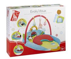 VULLI 240116 Tragbare Wickelunterlage/Krabbeldecke mit Spielbogen, mehrfarbig